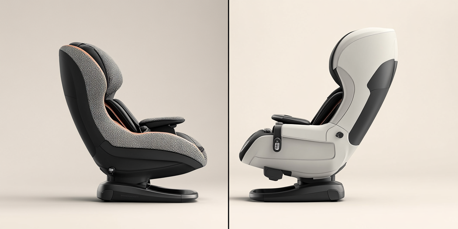 Convertible seat installed rear-facing; recline indicator level; chest clip at armpit level